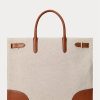 Vanilj/Lauren Tan Dam Ralph Lauren Canvas Stora Devyn Tygpåsar Vanilj/Lauren Tan Dam Ralph Lauren Canvas Stora Devyn Tygpåsar
