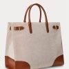Vanilj/Lauren Tan Dam Ralph Lauren Canvas Stora Devyn Tygpåsar Vanilj/Lauren Tan Dam Ralph Lauren Canvas Stora Devyn Tygpåsar