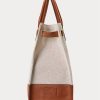 Vanilj/Lauren Tan Dam Ralph Lauren Canvas Stora Devyn Tygpåsar Vanilj/Lauren Tan Dam Ralph Lauren Canvas Stora Devyn Tygpåsar