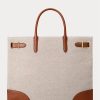 Vanilj/Lauren Tan Dam Ralph Lauren Canvas Stora Devyn Tygpåsar Vanilj/Lauren Tan Dam Ralph Lauren Canvas Stora Devyn Tygpåsar