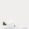 Vit / Camo herr Ralph Lauren Heritage Court II sneakers