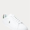 Vit / Camo herr Ralph Lauren Heritage Court II sneakers