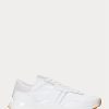Vit dam Ralph Lauren Train 89 Läder & Oxford Sneakers