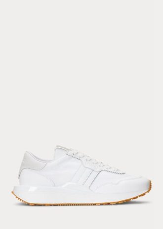 Vit dam Ralph Lauren Train 89 Läder & Oxford Sneakers