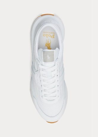 Vit dam Ralph Lauren Train 89 Läder & Oxford Sneakers