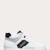 Vit/grå Ralph Lauren Court Mid Pro Sneakers för män Vit/grå Ralph Lauren Court Mid Pro Sneakers för män