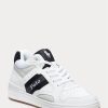Vit/grå Ralph Lauren Court Mid Pro Sneakers för män Vit/grå Ralph Lauren Court Mid Pro Sneakers för män
