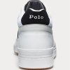 Vit/grå Ralph Lauren Court Mid Pro Sneakers för män Vit/grå Ralph Lauren Court Mid Pro Sneakers för män