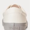 Vit/grå Ralph Lauren Keaton Twill Sneakers för män Vit/grå Ralph Lauren Keaton Twill Sneakers för män