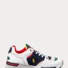 Vit / Marinblå Ralph Lauren Trackster 200 Sneakers för män