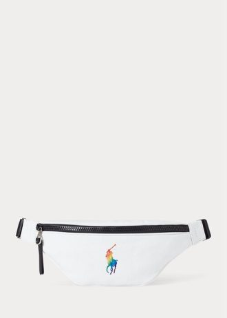Vit Multi Ralph Lauren Pride Canvas Handväska för kvinnor