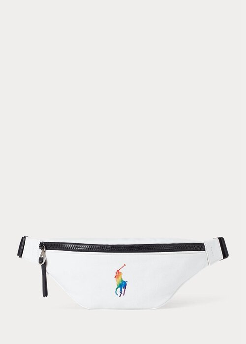Vit Multi Ralph Lauren Pride Canvas Handväska för kvinnor Vit Multi Ralph Lauren Pride Canvas Handväska för kvinnor