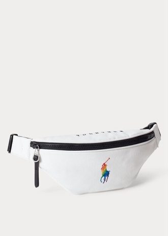 Vit Multi Ralph Lauren Pride Canvas Handväska för kvinnor