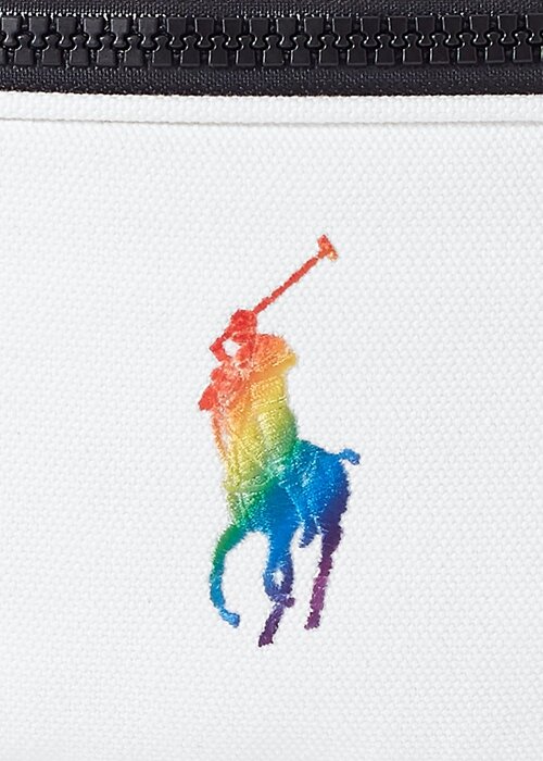 Vit Multi Ralph Lauren Pride Canvas Handväska för kvinnor Vit Multi Ralph Lauren Pride Canvas Handväska för kvinnor