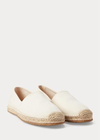 Vit Ralph Lauren Canvas Espadrille för män