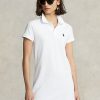 Vit Ralph Lauren Cotton Mesh Klänning för kvinnor Vit Ralph Lauren Cotton Mesh Klänning för kvinnor
