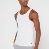 Vit Ralph Lauren Essential väst med rund hals för män Vit Ralph Lauren Essential väst med rund hals för män