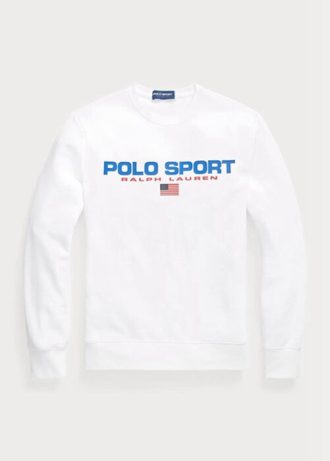 Vit Ralph Lauren Polo sportfleecetröja för män