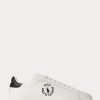 Vit/svart Ralph Lauren Heritage Court II lädersneakers för män