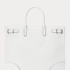 Vit/vit dam Ralph Lauren Eyelet Canvas Stora Devyn tygpåsar Vit/vit dam Ralph Lauren Eyelet Canvas Stora Devyn tygpåsar