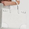 Vit/vit dam Ralph Lauren Eyelet Canvas Stora Devyn tygpåsar Vit/vit dam Ralph Lauren Eyelet Canvas Stora Devyn tygpåsar