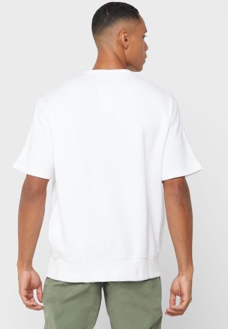 Vita herr Ralph Lauren logotyp T-shirts med rund hals