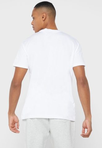 Vita herr Ralph Lauren logotyp T-shirts med rund hals