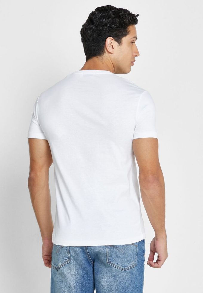Vita herr Ralph Lauren logotyp T-shirts med rund hals Vita herr Ralph Lauren logotyp T-shirts med rund hals