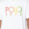 Vita herr Ralph Lauren logotyp T-shirts med rund hals