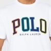 Vita herr Ralph Lauren logotyp T-shirts med rund hals Vita herr Ralph Lauren logotyp T-shirts med rund hals