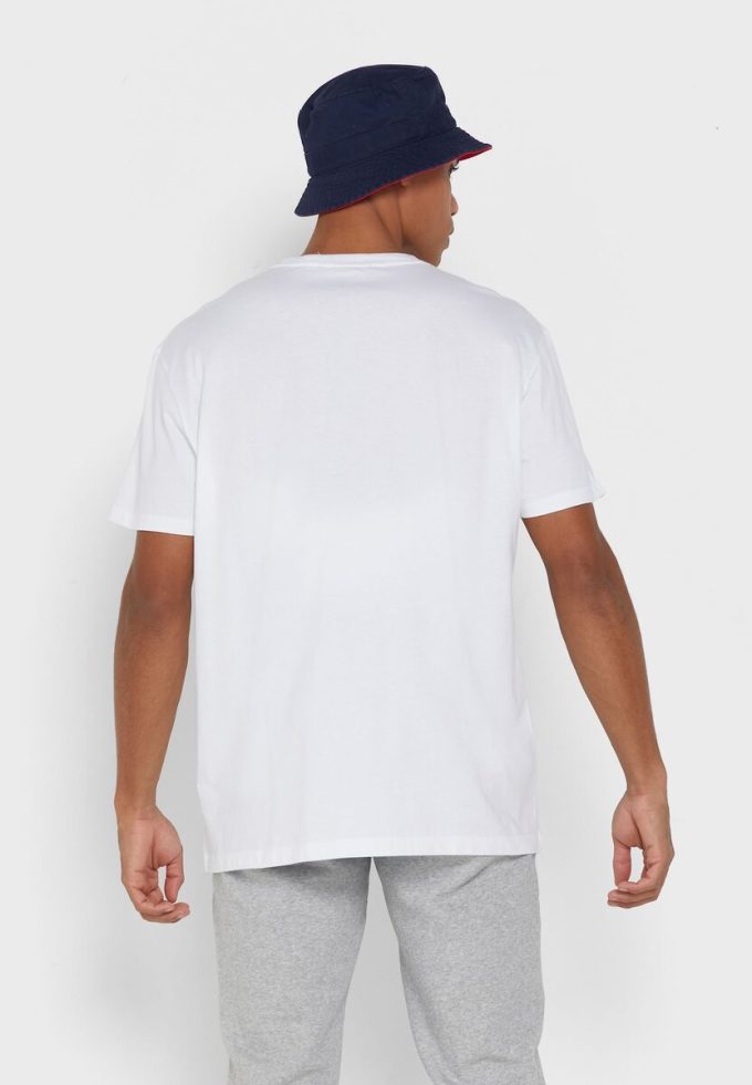 Vita herr Ralph Lauren logotyp T-shirts med rund hals