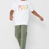 Vita herr Ralph Lauren logotyp T-shirts med rund hals