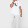 Vita herr Ralph Lauren logotyp T-shirts med rund hals Vita herr Ralph Lauren logotyp T-shirts med rund hals