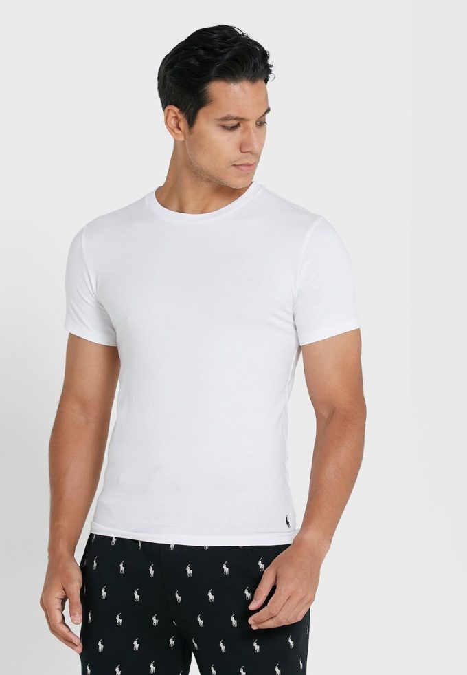 Vita Ralph Lauren 2-pack t-shirts med rund hals för män Vita Ralph Lauren 2-pack t-shirts med rund hals för män