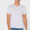 Vita Ralph Lauren 2-pack T-shirts med V-hals för män Vita Ralph Lauren 2-pack T-shirts med V-hals för män