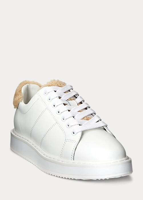 Vita Ralph Lauren Angeline IV Action Läder Sneakers för kvinnor Vita Ralph Lauren Angeline IV Action Läder Sneakers för kvinnor