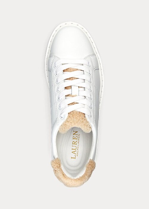Vita Ralph Lauren Angeline IV Action Läder Sneakers för kvinnor Vita Ralph Lauren Angeline IV Action Läder Sneakers för kvinnor