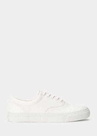 Vita Ralph Lauren Bryn lädersneakers för kvinnor