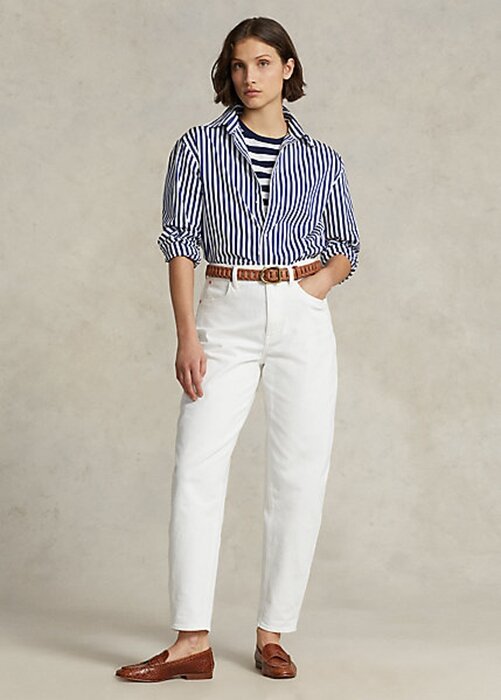 Vita Ralph Lauren Carrot Jeans för kvinnor Vita Ralph Lauren Carrot Jeans för kvinnor