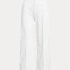 Vita Ralph Lauren Chino-byxor med vida ben för kvinnor Vita Ralph Lauren Chino-byxor med vida ben för kvinnor