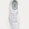 Vita Ralph Lauren Court lädersneakers för kvinnor