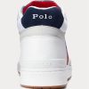 Vita Ralph Lauren Court Mid Pro Sneakers för män