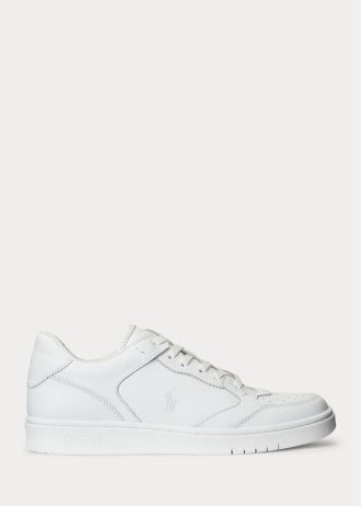 Vita Ralph Lauren Court Sneakers för män
