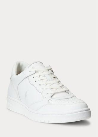 Vita Ralph Lauren Court Sneakers för män
