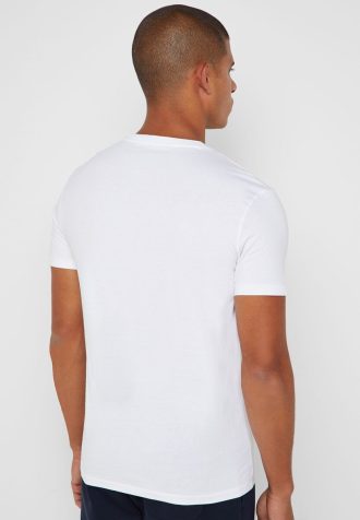 Vita Ralph Lauren Custom Slim Fit T-shirts i bomull för män