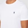 Vita Ralph Lauren Custom Slim Fit T-shirts i bomull för män Vita Ralph Lauren Custom Slim Fit T-shirts i bomull för män