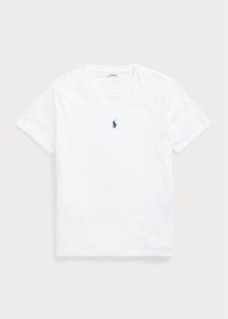 Vita Ralph Lauren Custom Slim Fit T-shirts med rund hals för män