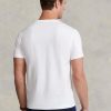 Vita Ralph Lauren Custom Slim Fit T-shirts med rund hals för män Vita Ralph Lauren Custom Slim Fit T-shirts med rund hals för män
