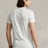Vita Ralph Lauren Custom Slim Fit T-shirts med rund hals för män Vita Ralph Lauren Custom Slim Fit T-shirts med rund hals för män