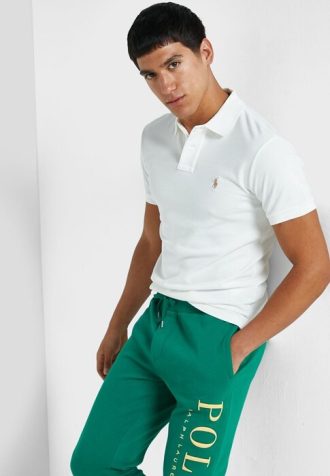 Vita Ralph Lauren Essential pikétröjor för män
